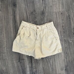 Free People Billie Chino Shorts Khaki Tan